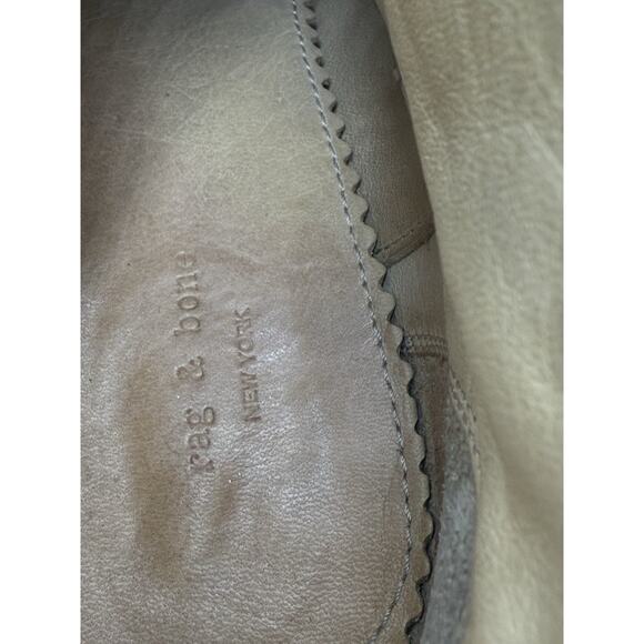 Rag & Bone Harrow Strap Booties Womens 38 / 8 Grey Nuuck Leather Heels Boots - Picture 11 of 13